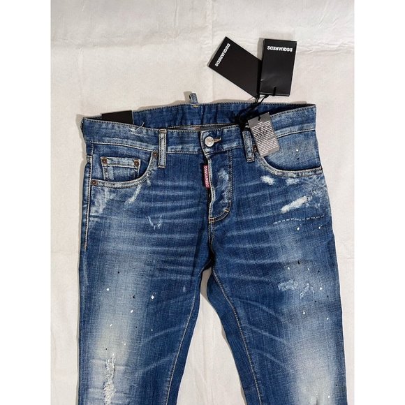 DSQUARED2 Mens Slim Jean Jeans IT44 W30 Blue Denim S71LB0594S30342470 NWT - Picture 15 of 16